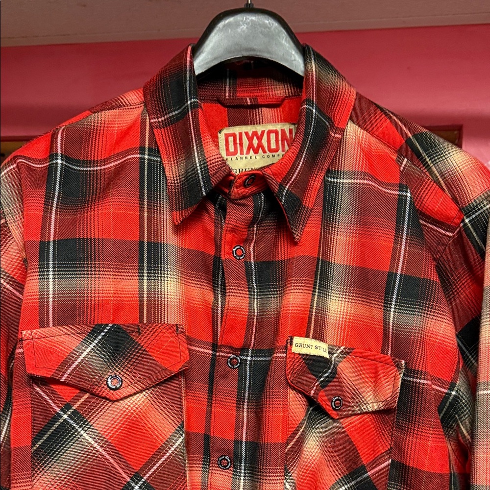 DIXXON Grunt Style Responder Red and Black Flannel Shirt